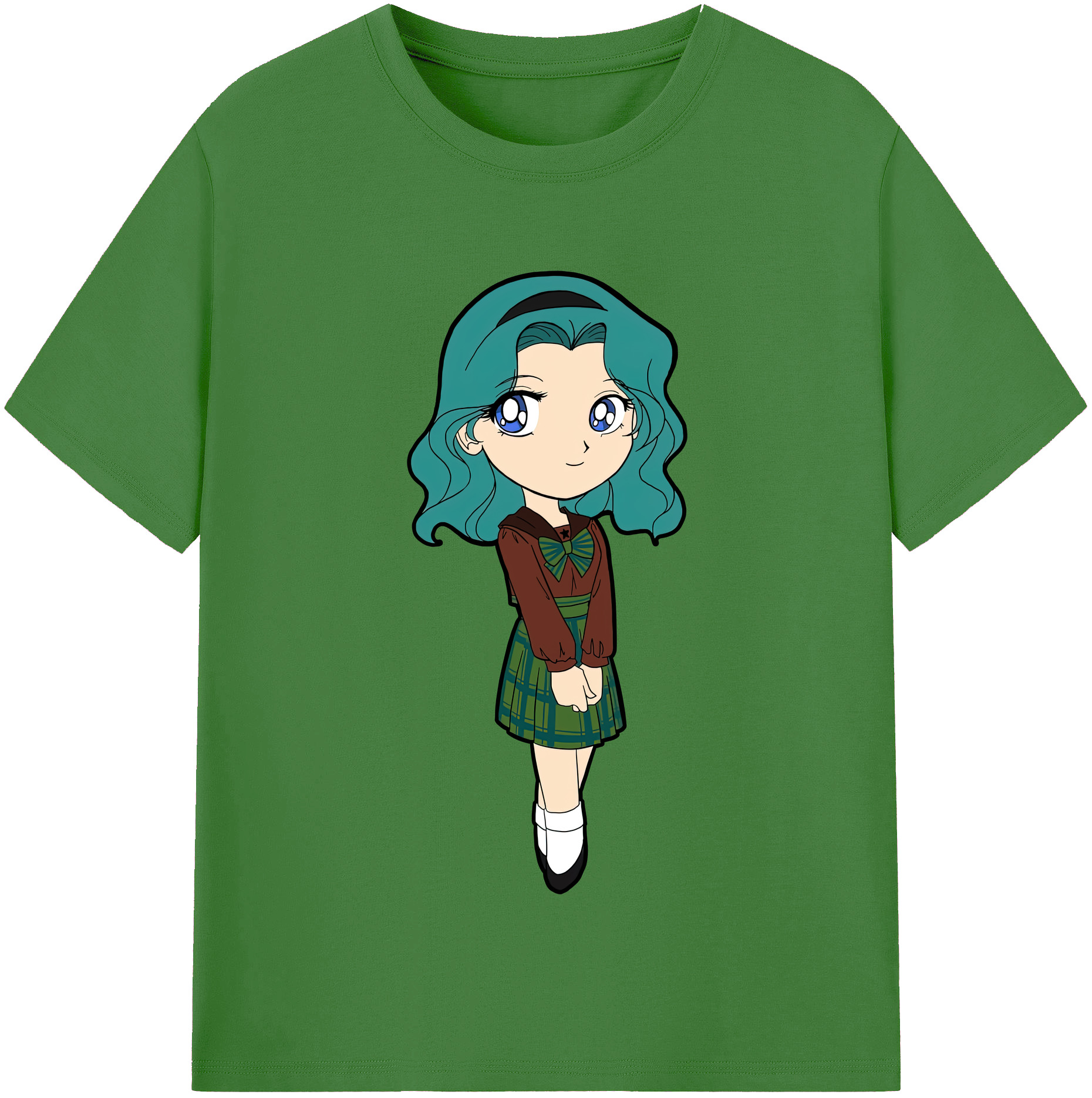 （画像用） 美少女戦士セーラームーン 海王 みちる（かいおう みちる） Sailor Moon Kaiou Michiru レディースカジュアルプリントTシャツ（綿100％）